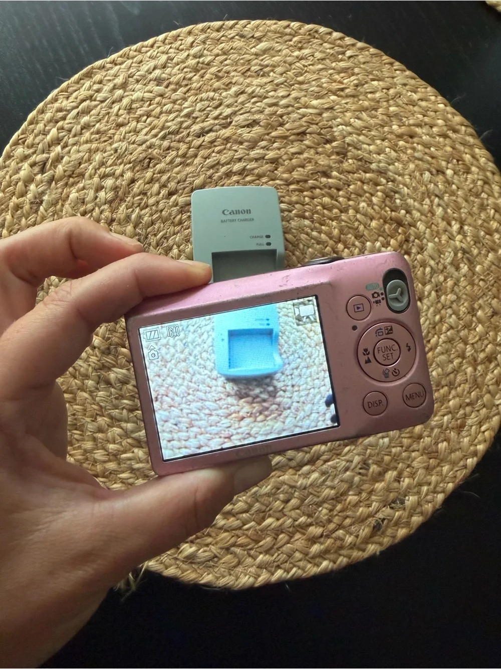 Canon Pink PowerShot Digital Camera with Charger and Battery